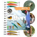 Kit com 15 Iscas Artificiais Meia-Água Premium 8 cm / 8,5 g