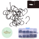 Kit com 1000 Anzóis de Pesca em Aço Carbono