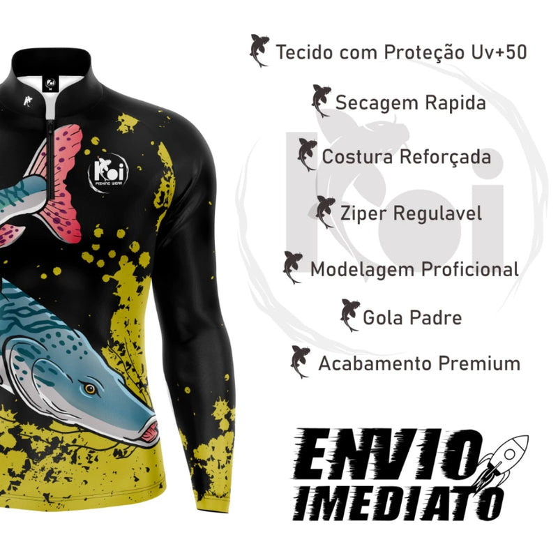 Camiseta Feminina de Pesca com Proteção Solar UV50+