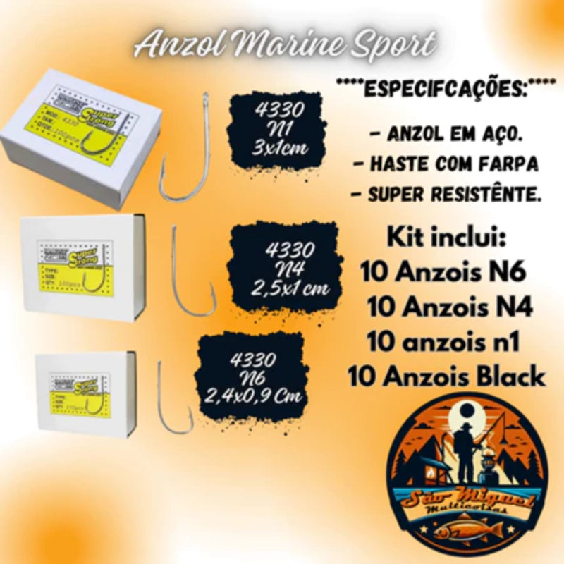 Kit de Pesca Completo 8 em 1