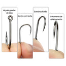 Kit com 1000 Anzóis de Pesca em Aço Carbono