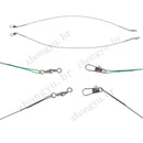 Kit com 50 Líderes de Linha de Pesca em Aço Inoxidável