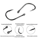 Kit com 1000 Anzóis de Pesca em Aço Carbono