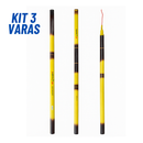 Kit 3 Varas 5M Carbono Fujiyama – Pesca Profissional