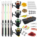 KIT DE PESCA COMPLETO — 4 VARAS + 4 MOLINETES + ACESSÓRIOS
